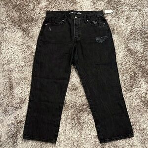 High-Rise Slouchy Straight Jeans